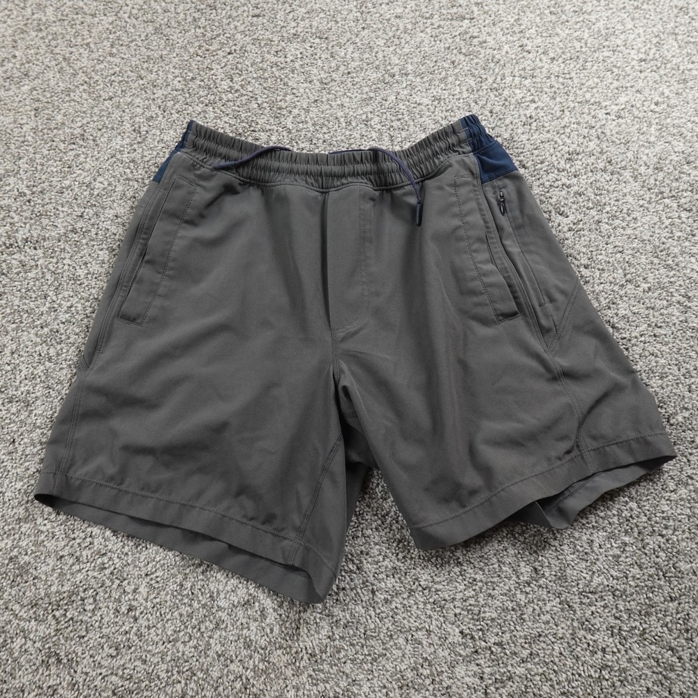 Bird Dogs Shorts Mens M Gray Lined Boomstick Drawstring Performance Stretch Gym
